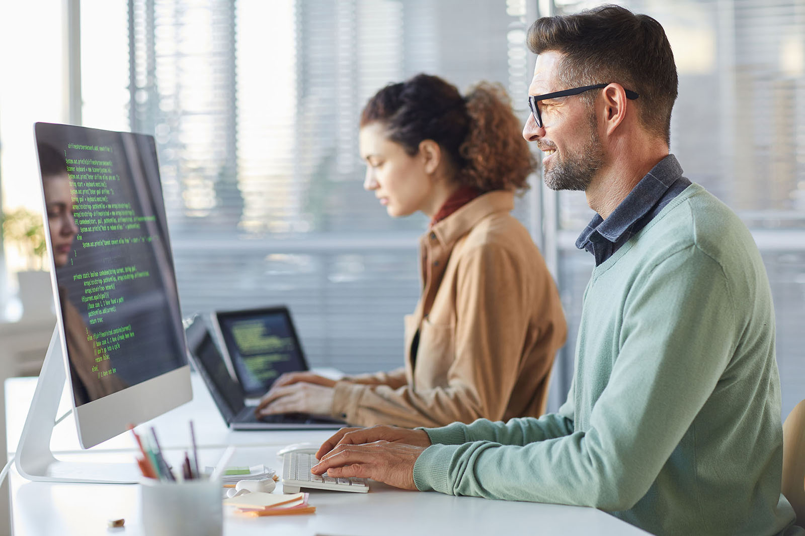 People working on software project